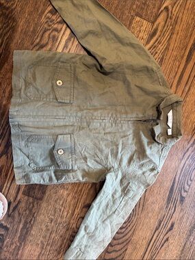Janie and Jack Olive Green Utility Jean Jacket